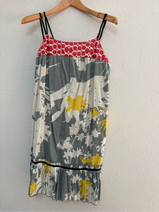 Hoss Intropia Dresses & Skirts - Women’s Floral Print Spaghetti Strap Dress in Gray, Yellow & Red